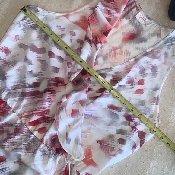 PARKER modern romantic ruffled silk dress, hi-lo, ruffles, sleeveless. M EUC - Picture 16 of 17